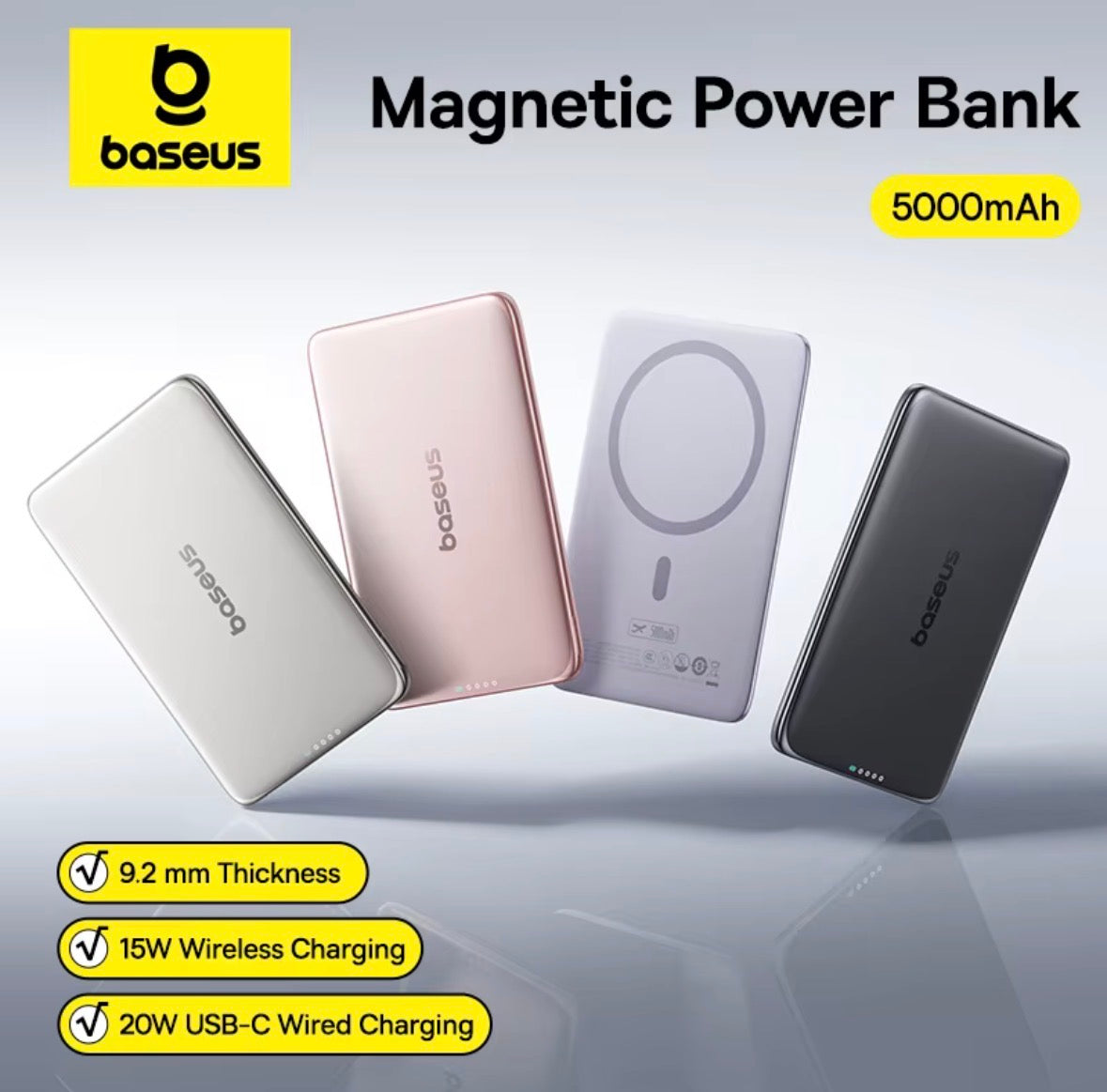 Wireless charging portable charger